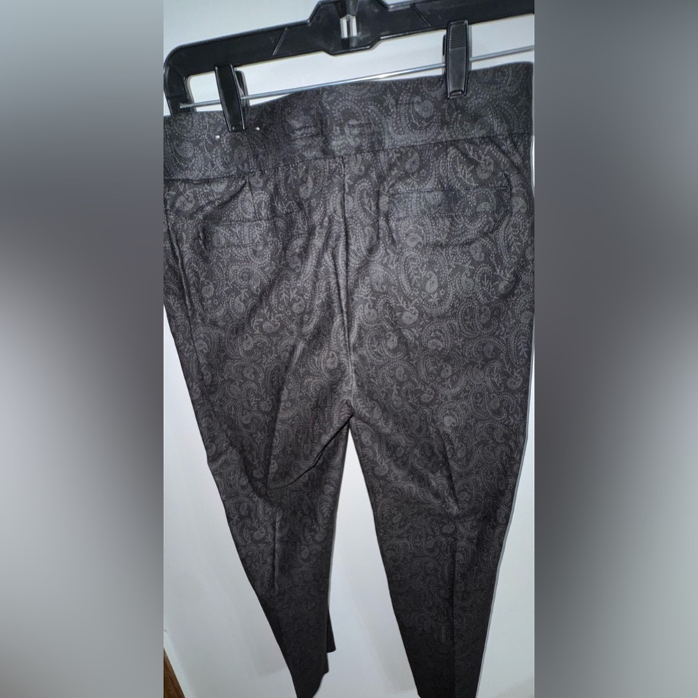 Studio Works Paisley Pattern Dress Pants - Dark Gray